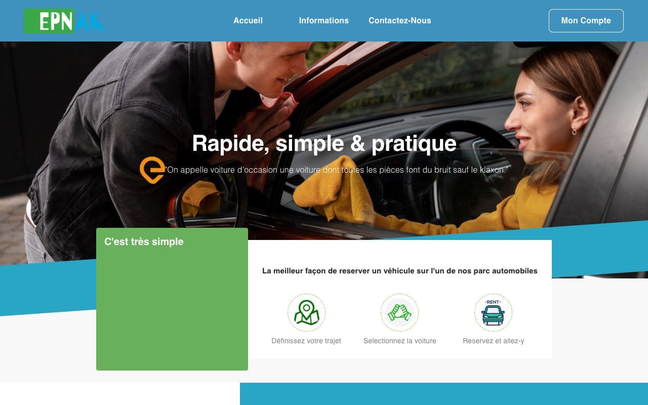 Preview of the Mon parc auto website